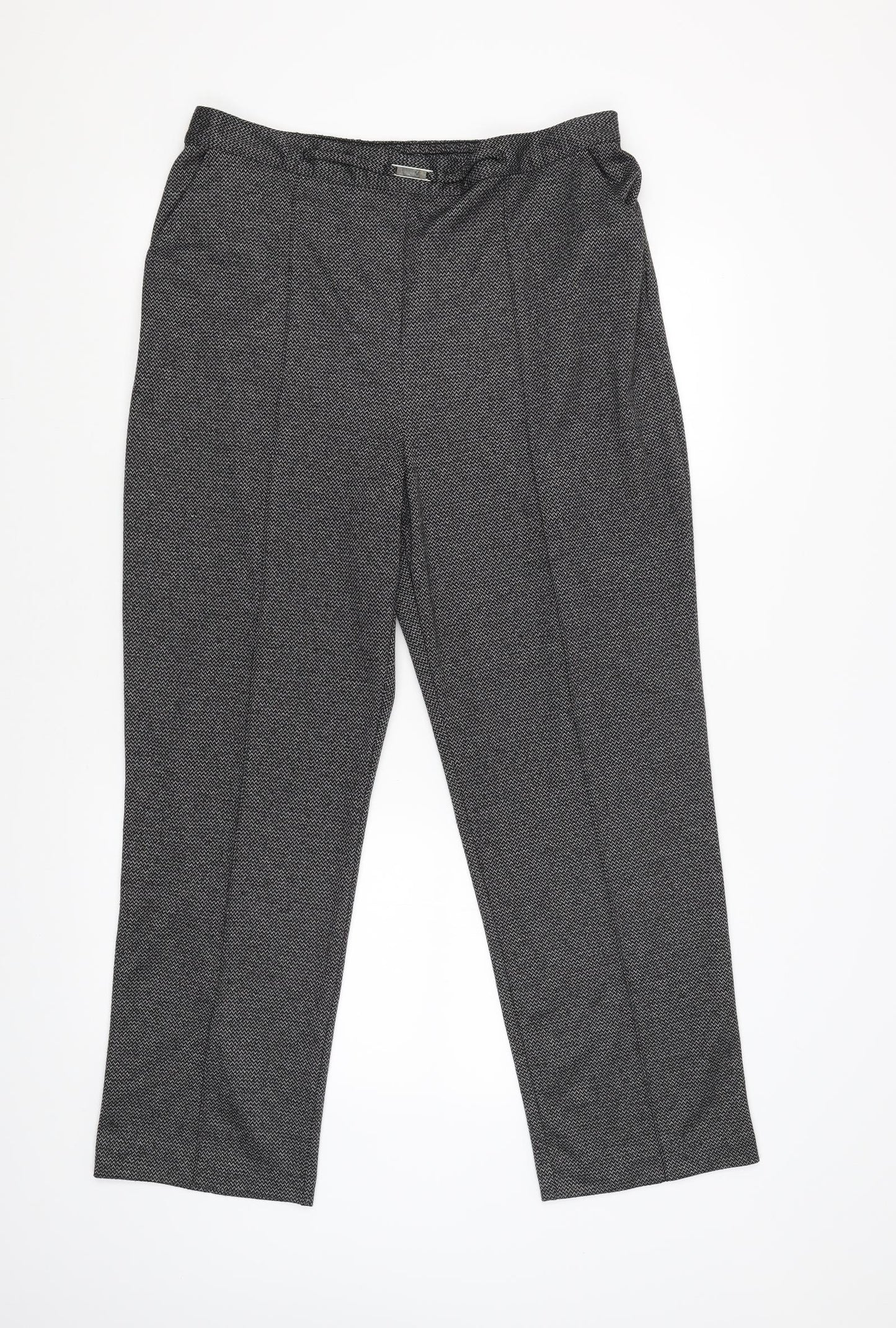 Papaya Womens Grey   Trousers  Size 16 L28 in