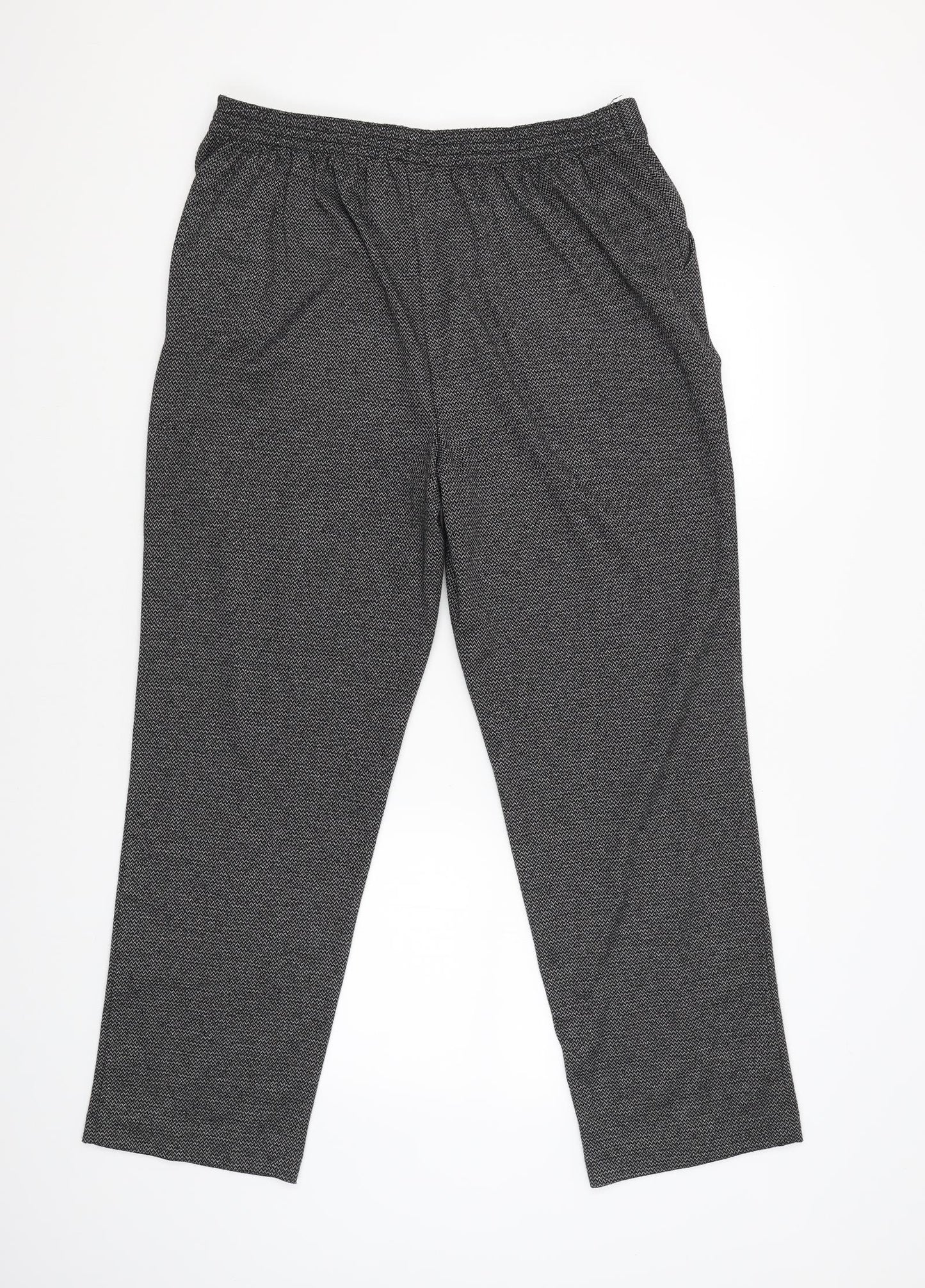 Papaya Womens Grey   Trousers  Size 16 L28 in