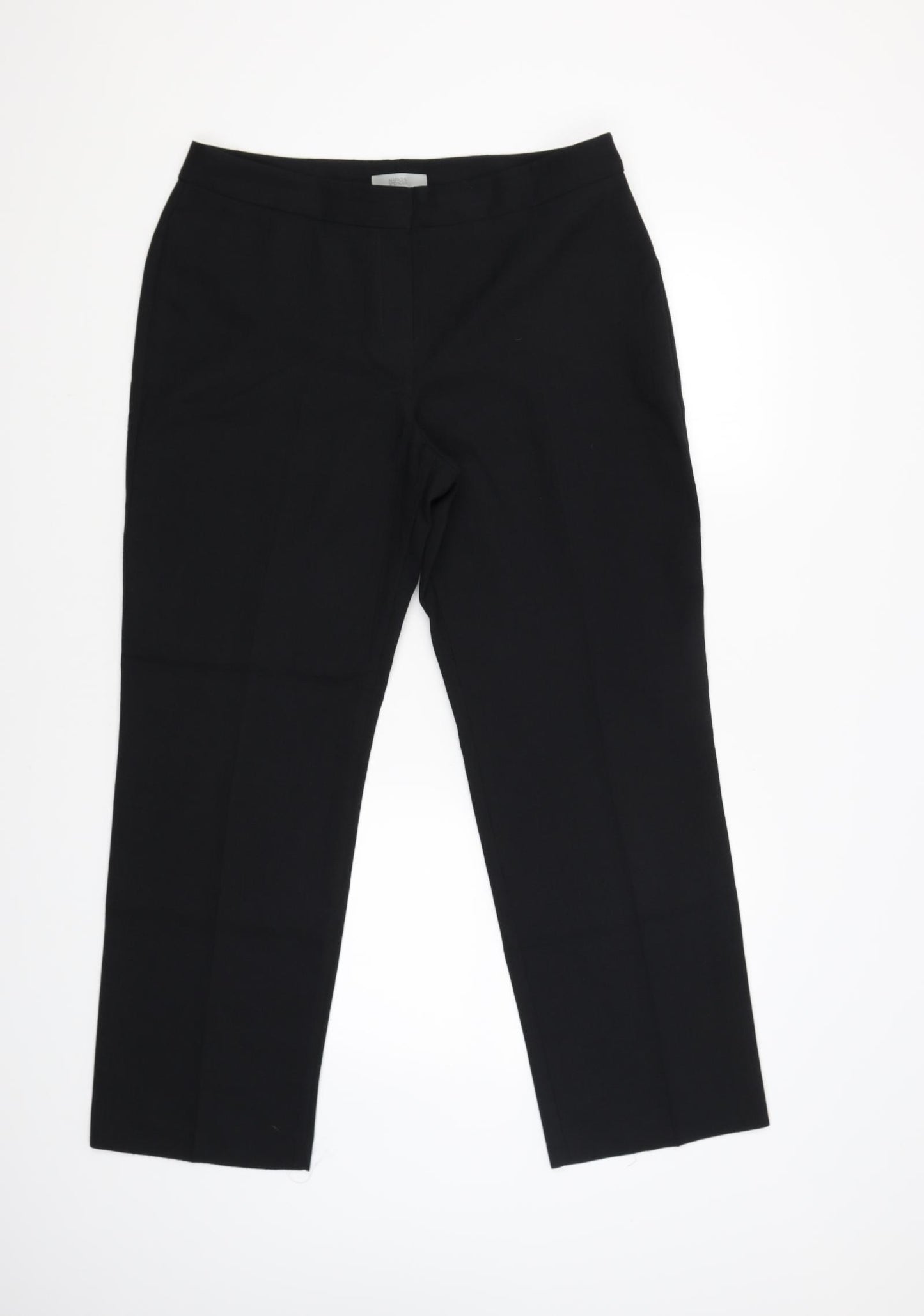 Marks and Spencer Womens Black   Trousers  Size 14 L28 in