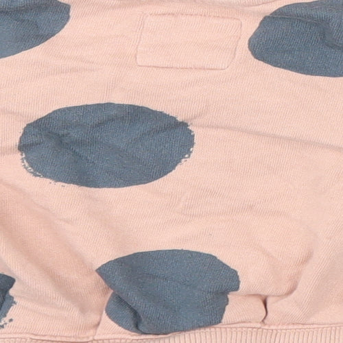 NEXT Girls Pink Polka Dot  Pullover Jumper Size 6-9 Months