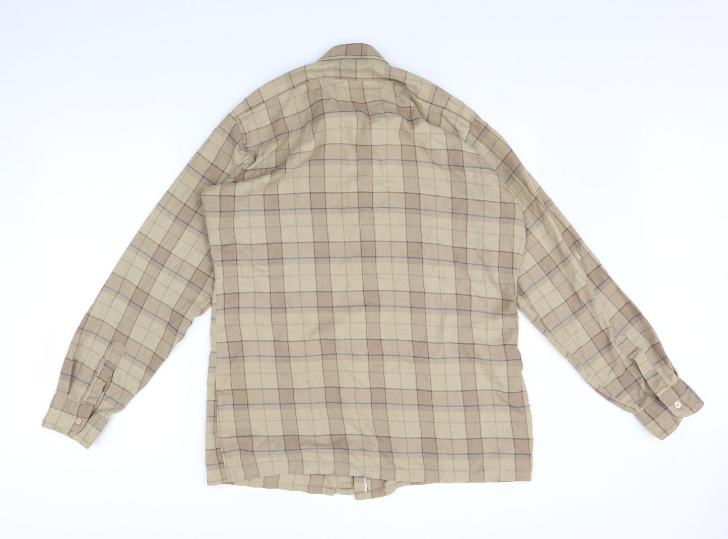 Willow Mens Brown Plaid   Button-Up Size L