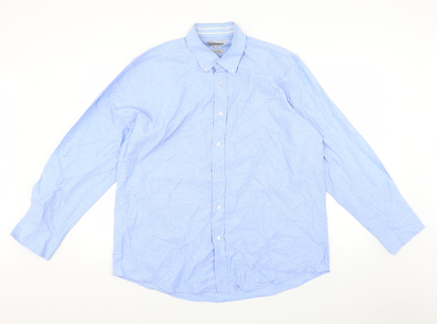 Taylor & Wright Mens Blue    Button-Up Size 17