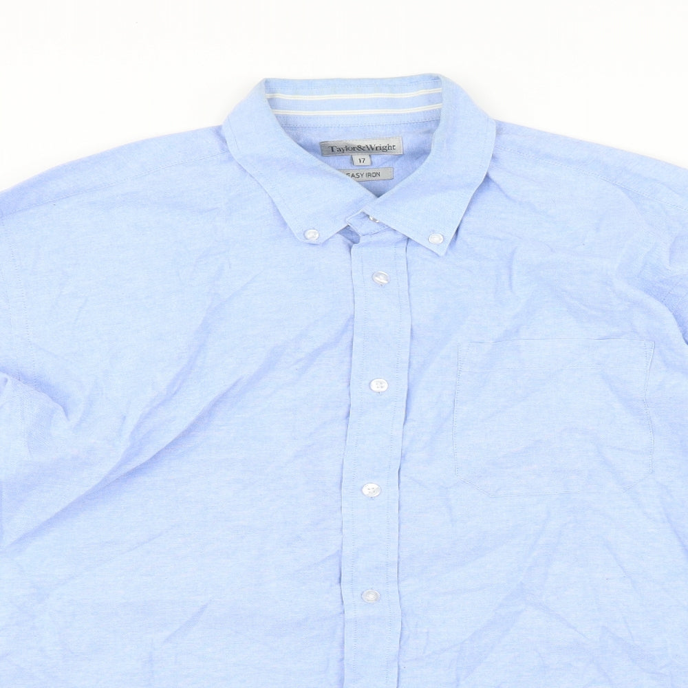 Taylor & Wright Mens Blue    Button-Up Size 17