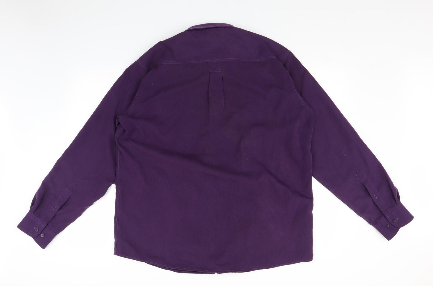 Cotton Traders Mens Purple    Button-Up Size L