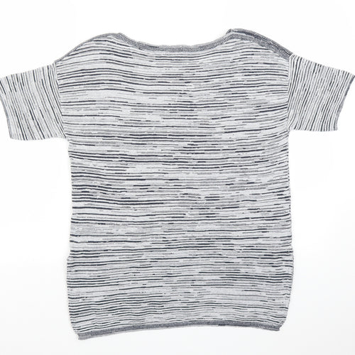 GREAT PLAINS Womens Grey Striped  Pullover Jumper Size S