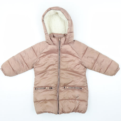 Yamp! Girls Pink   Parka Coat Size 3 Years