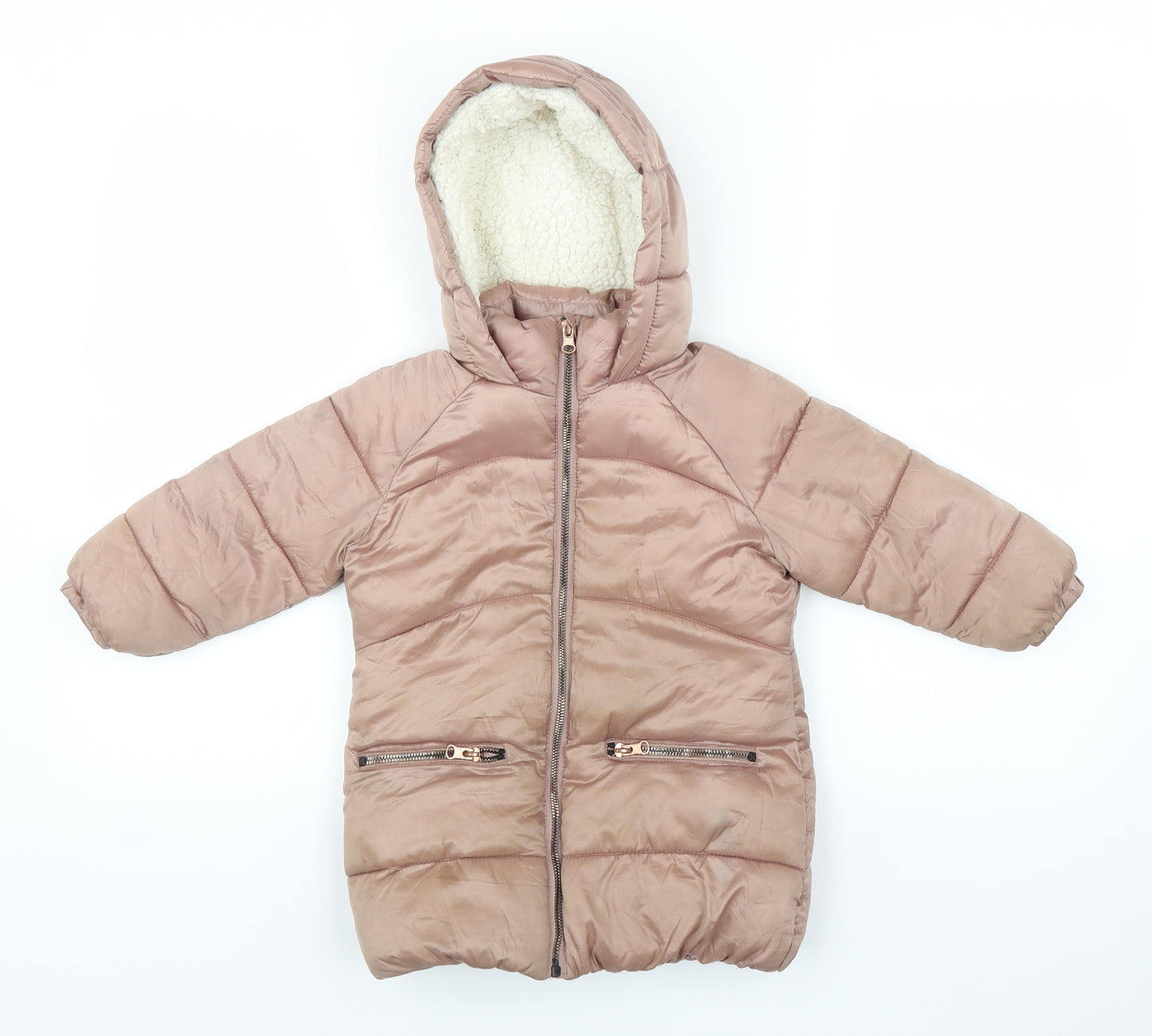 Yamp! Girls Pink   Parka Coat Size 3 Years