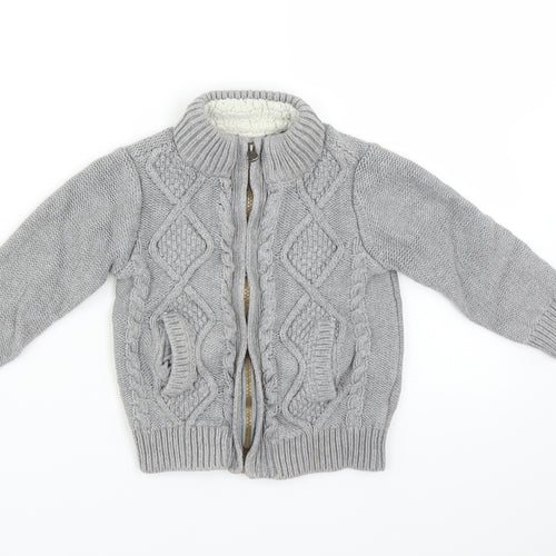 Gap Boys Grey   Full Zip Sweatshirt Size 3 Years