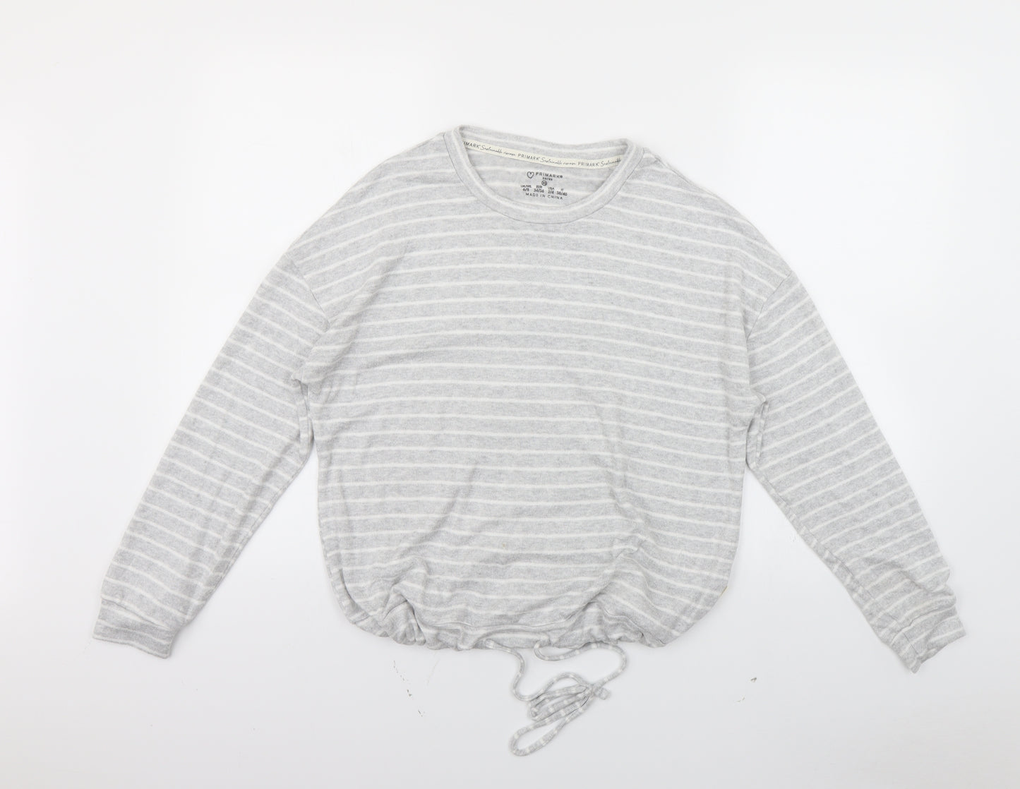 Primark Womens Grey Striped  Pullover Jumper Size 8