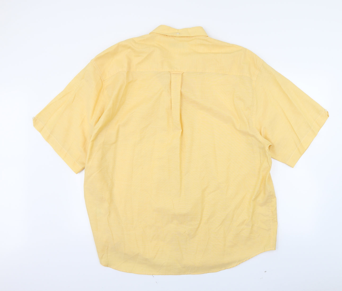 Ben Sherman Mens Yellow    Dress Shirt Size 2XL