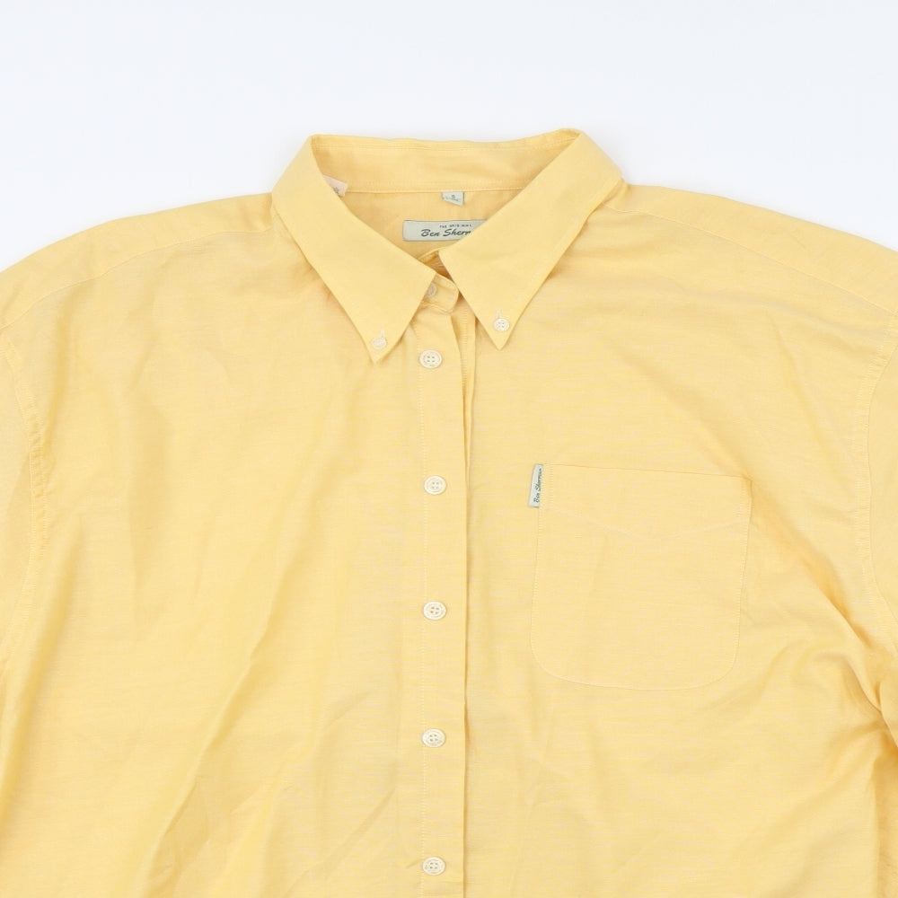 Ben Sherman Mens Yellow    Dress Shirt Size 2XL