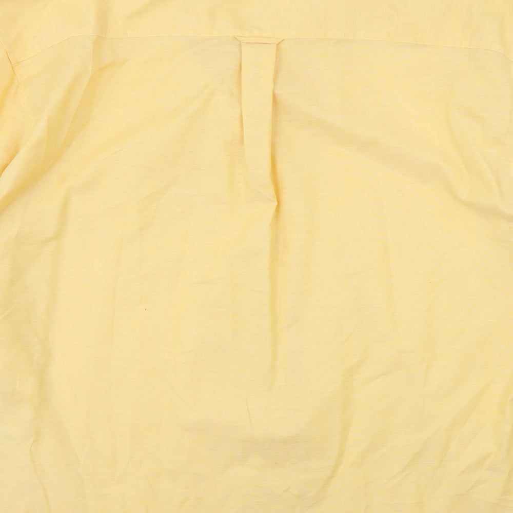 Ben Sherman Mens Yellow    Dress Shirt Size 2XL