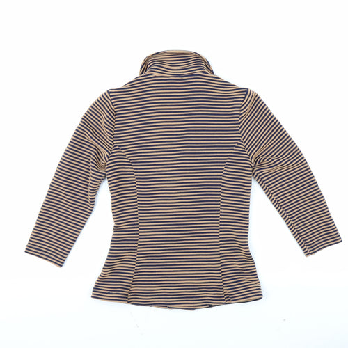 Papaya Womens Brown Striped  Jacket  Size 10