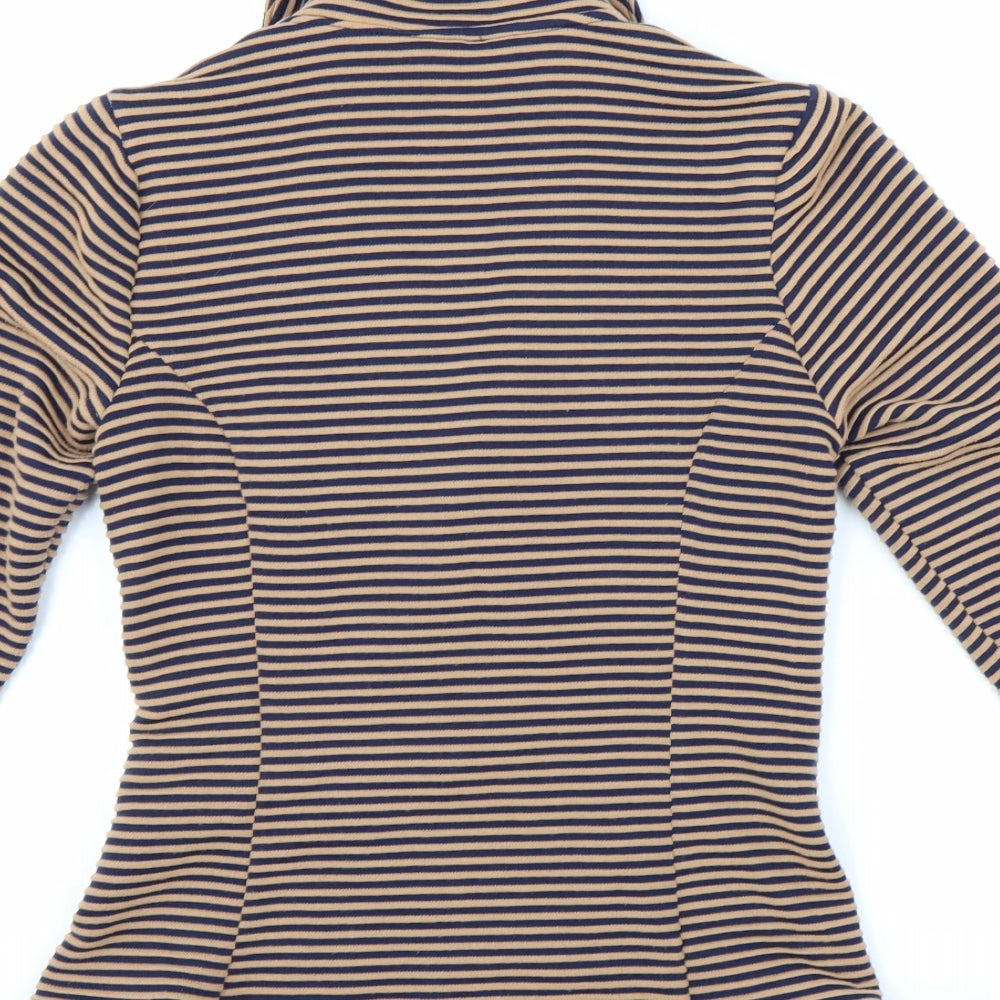 Papaya Womens Brown Striped  Jacket  Size 10