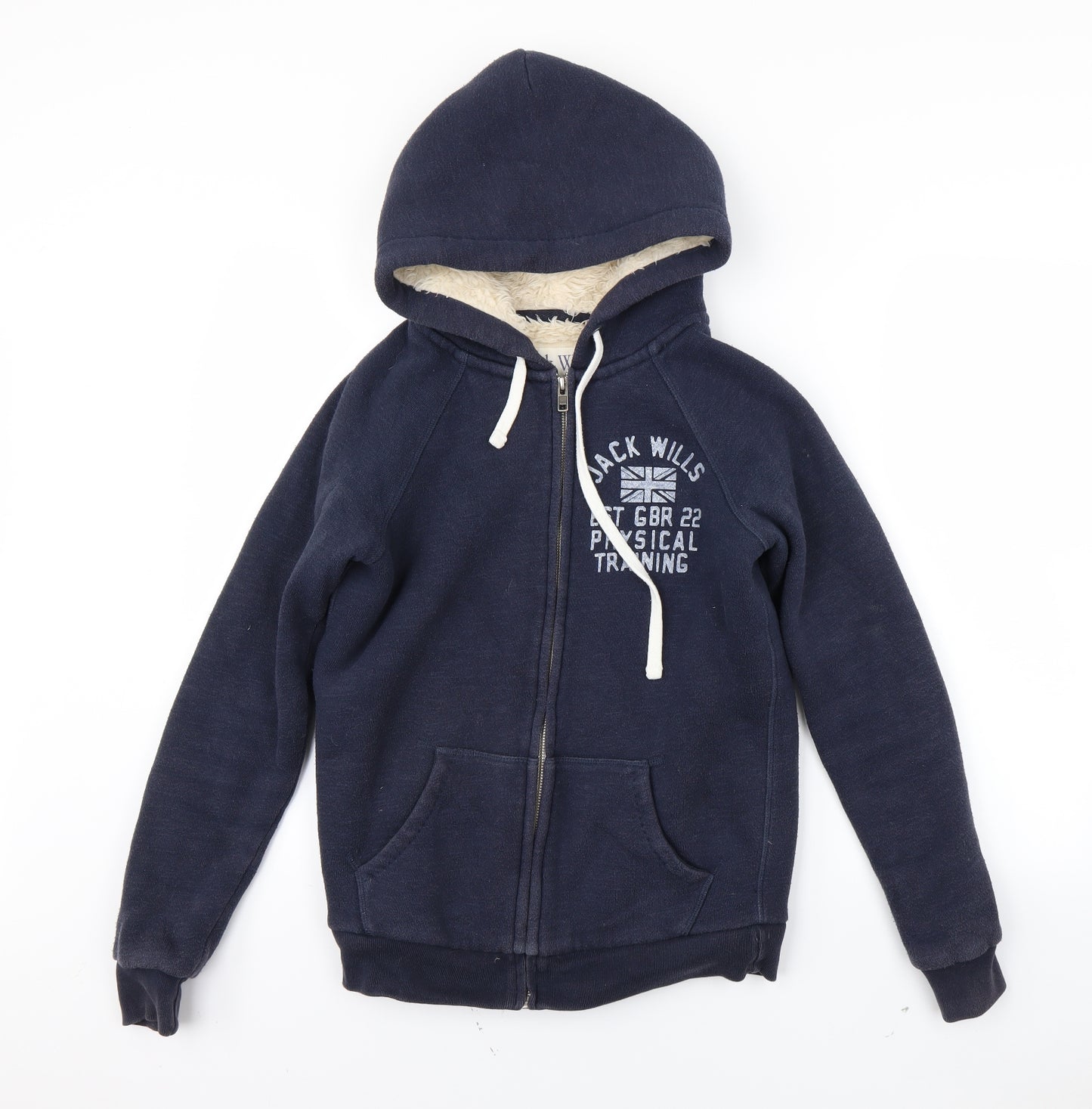Jack Wills Womens Blue   Full Zip Hoodie Size 8