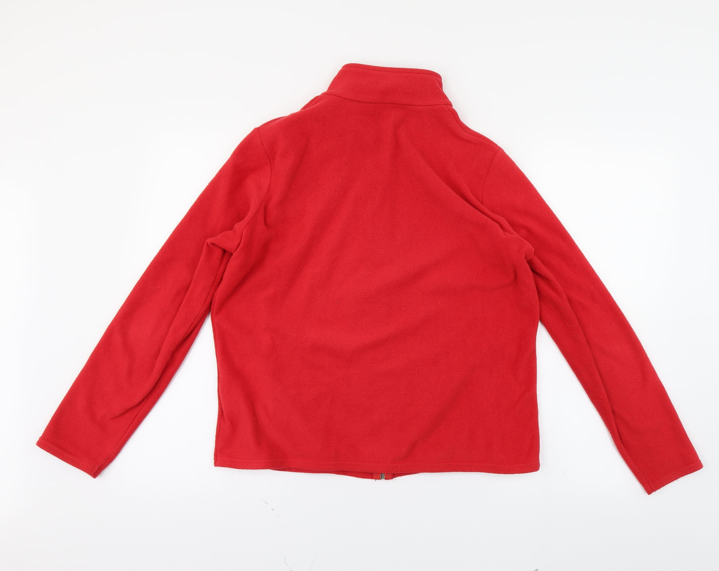 M&S Womens Red   Full Zip Jumper Size 16