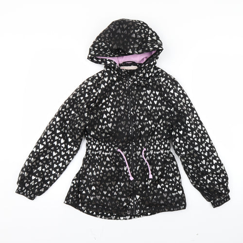 George Girls Black   Rain Coat Coat Size 9-10 Years