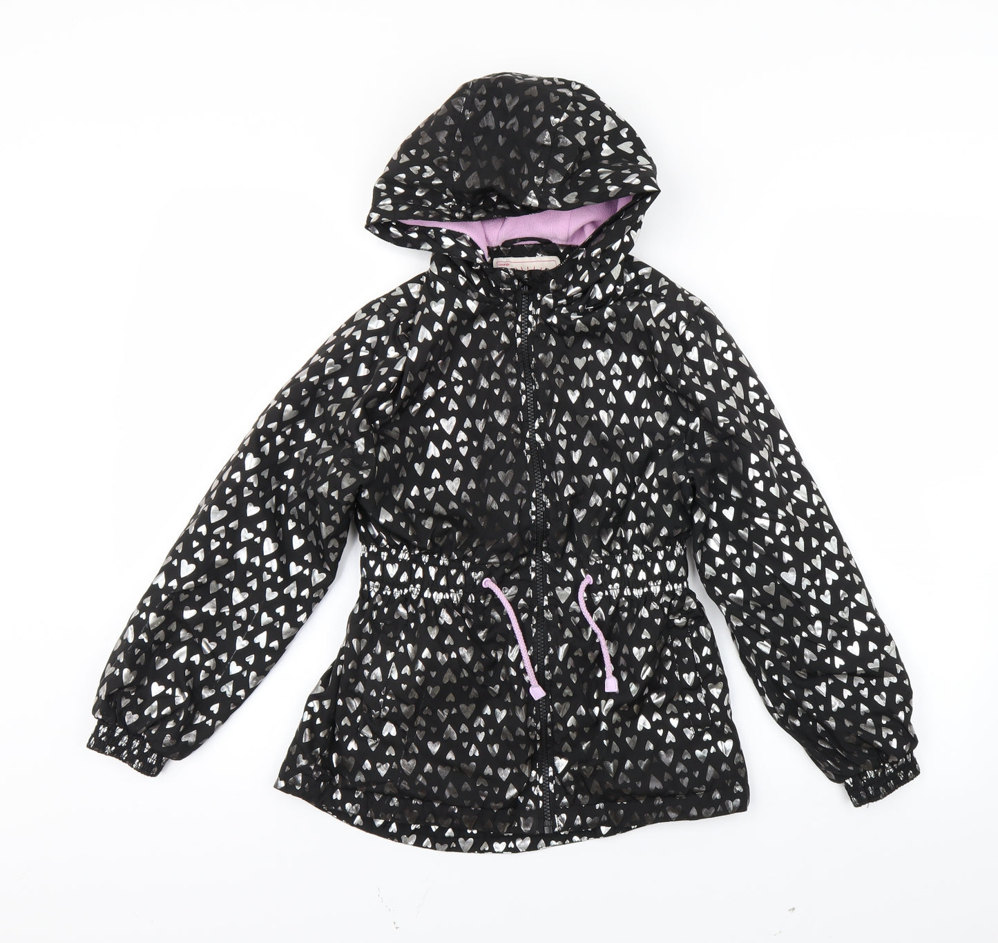 George Girls Black   Rain Coat Coat Size 9-10 Years