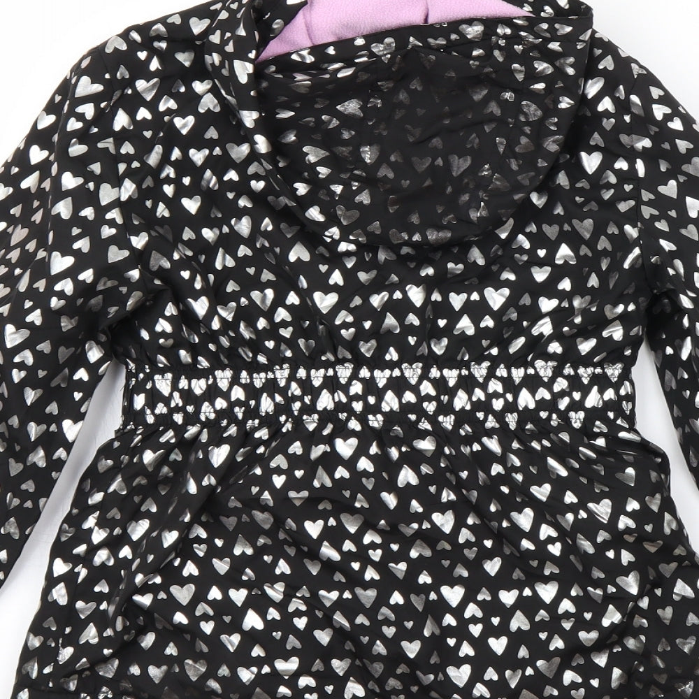 George Girls Black   Rain Coat Coat Size 9-10 Years