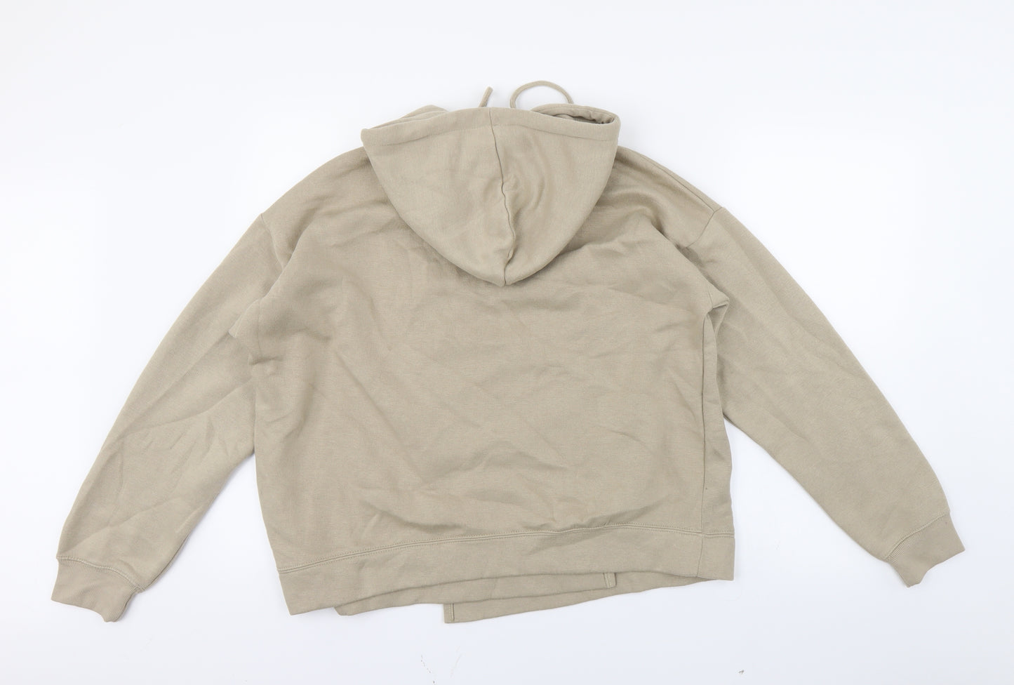 Boohoo Womens Beige   Wrap Hoodie Size L