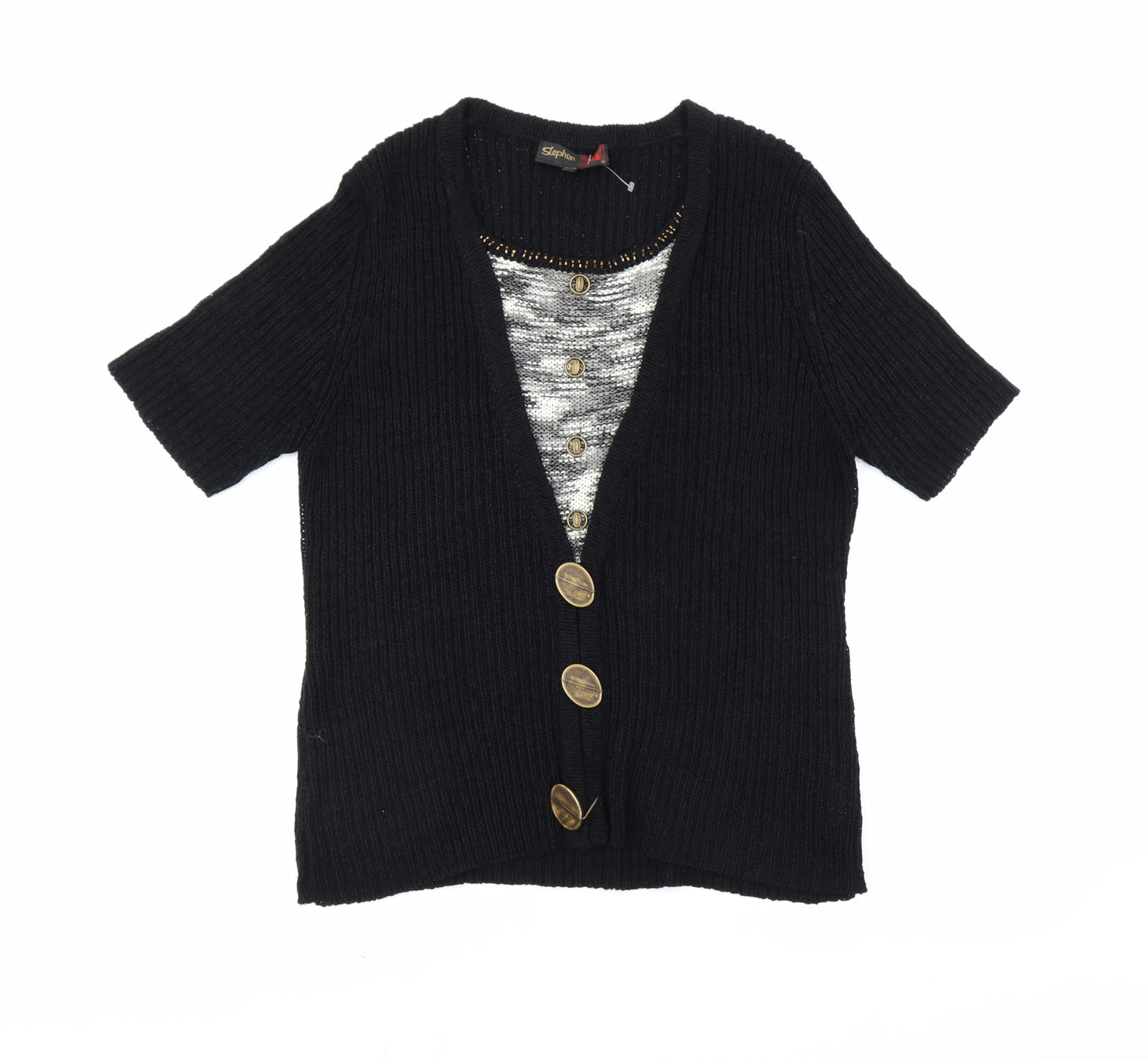 stephen Womens Black   Pullover Jumper Size L