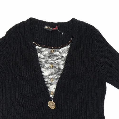 stephen Womens Black   Pullover Jumper Size L