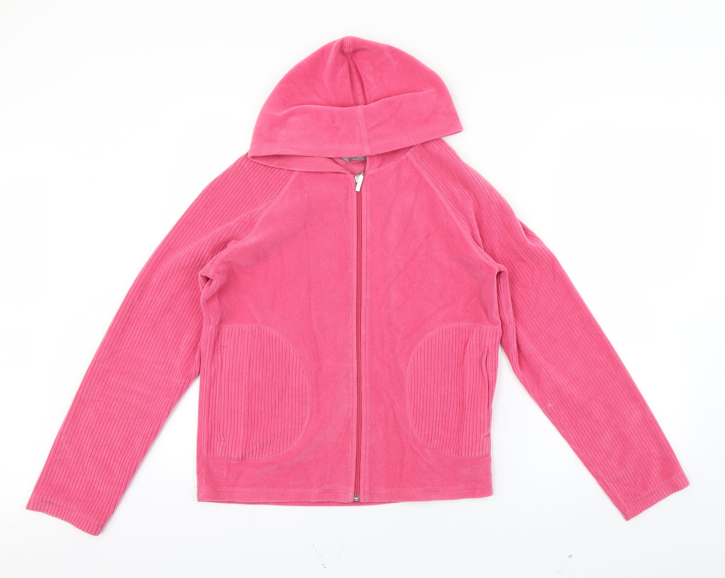 M&s Womens Pink   Full Zip Hoodie Size M