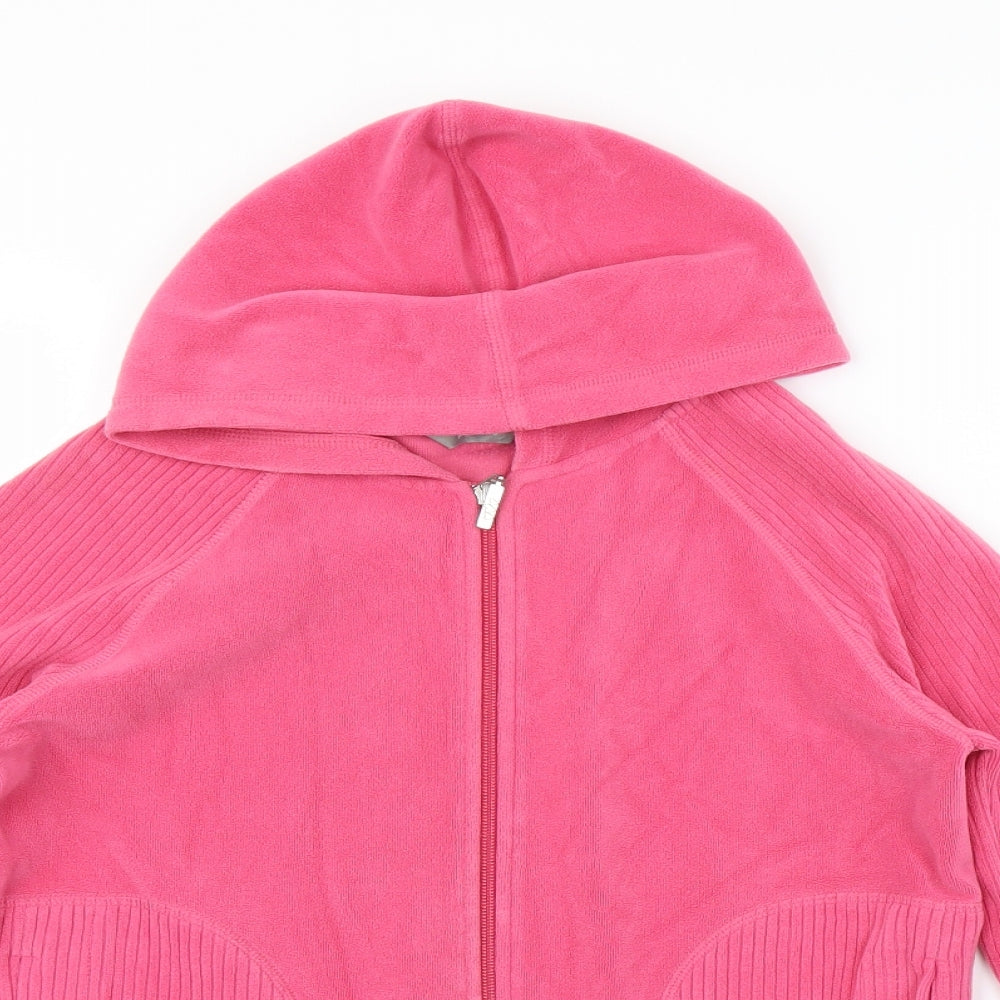 M&s Womens Pink   Full Zip Hoodie Size M