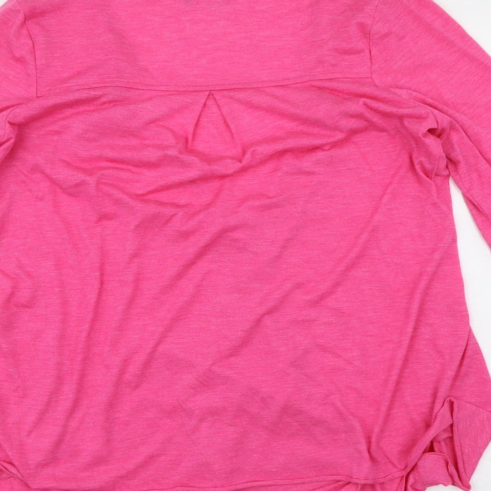 M&S Womens Pink   Wrap Jumper Size 14