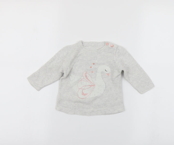 George  Grey   Pullover Jumper Size 3-6 Months