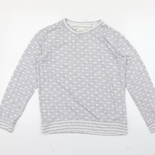 NEXT Womens Grey Polka Dot  Capri Pyjama Top Size S