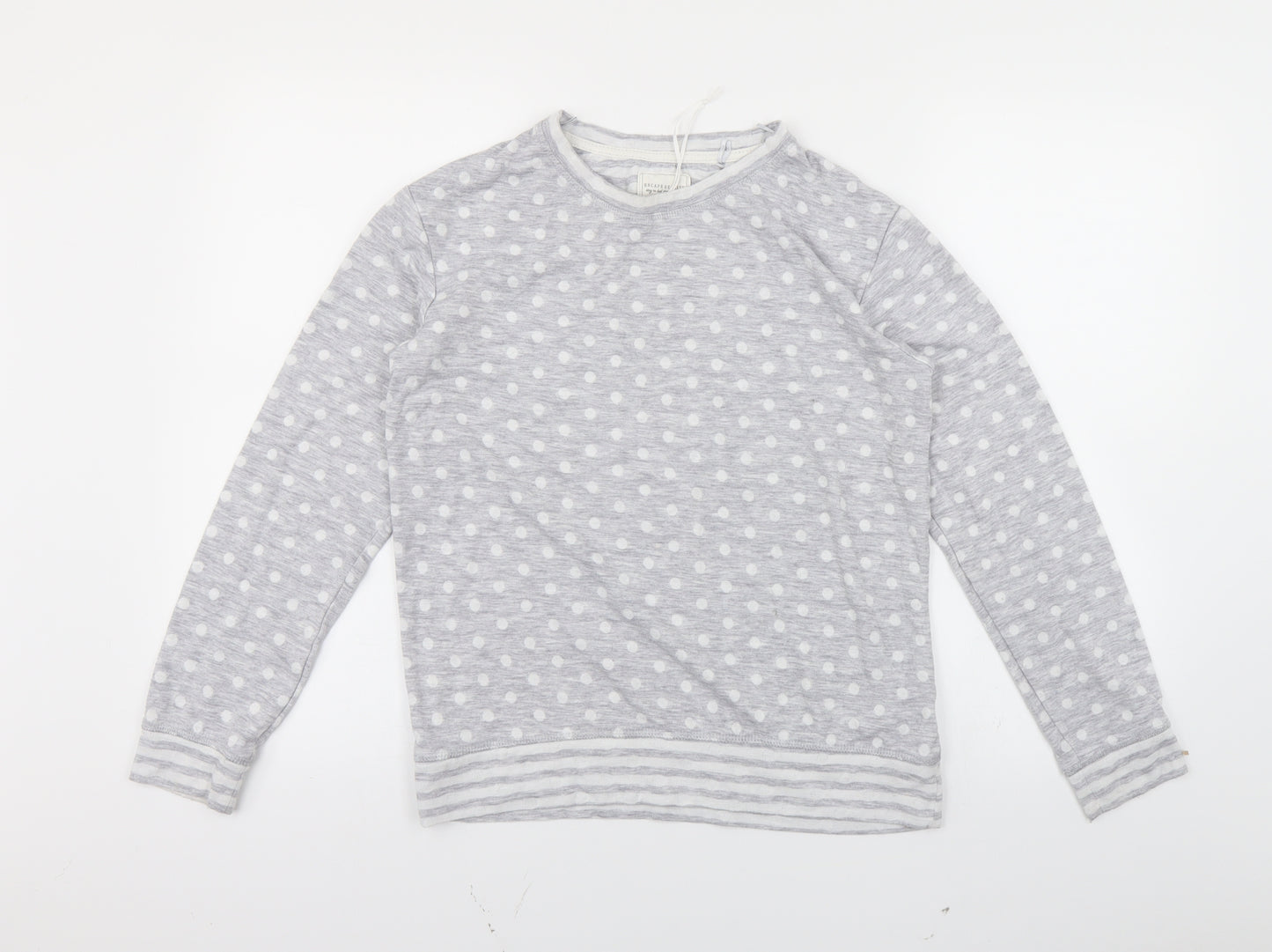 NEXT Womens Grey Polka Dot  Capri Pyjama Top Size S