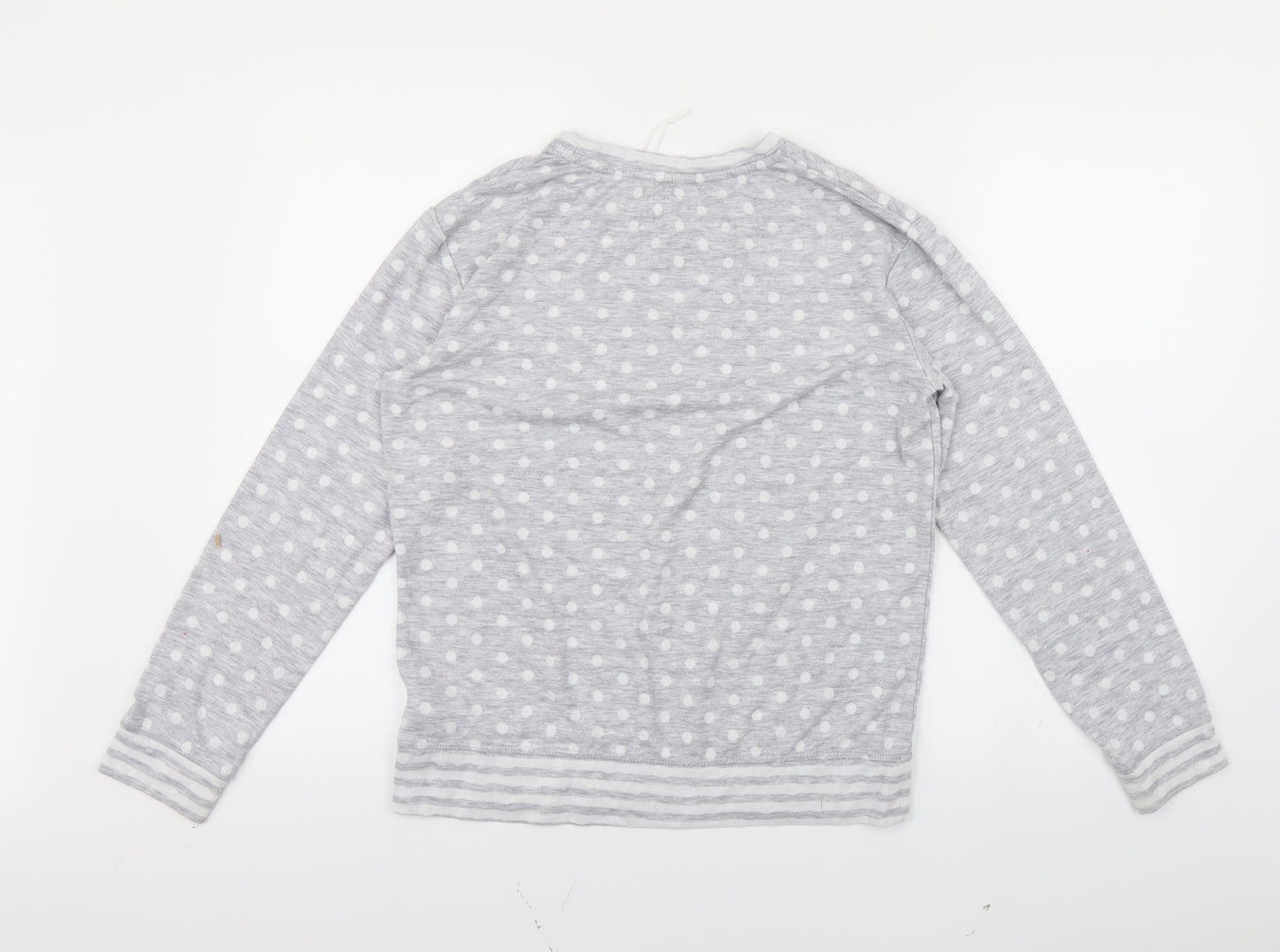 NEXT Womens Grey Polka Dot  Capri Pyjama Top Size S