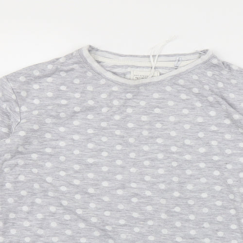 NEXT Womens Grey Polka Dot  Capri Pyjama Top Size S