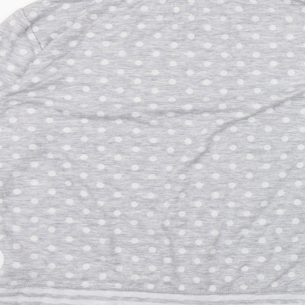 NEXT Womens Grey Polka Dot  Capri Pyjama Top Size S