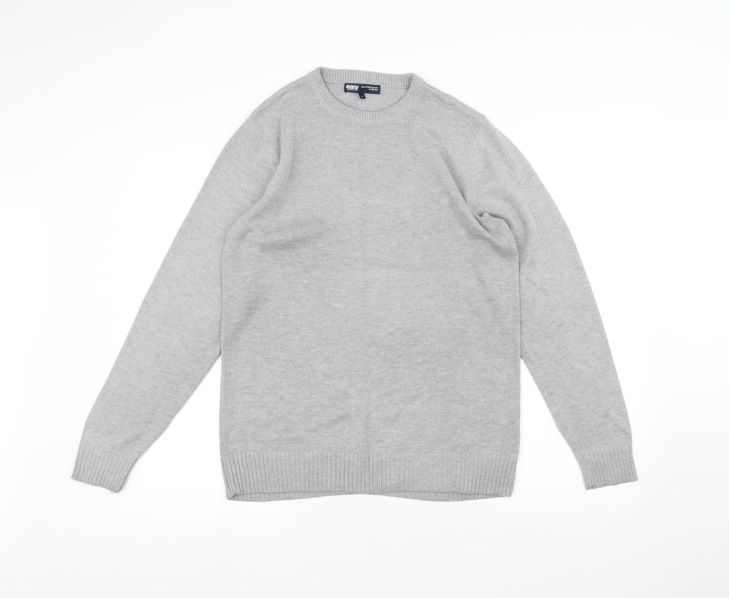 Easy Mens Grey   Pullover Jumper Size S
