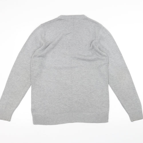 Easy Mens Grey   Pullover Jumper Size S