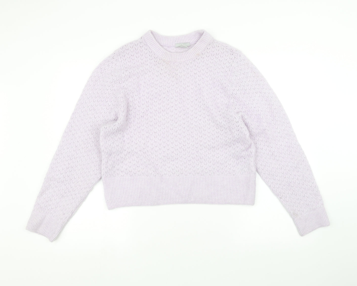 H&M Womens Purple   Pullover Jumper Size L