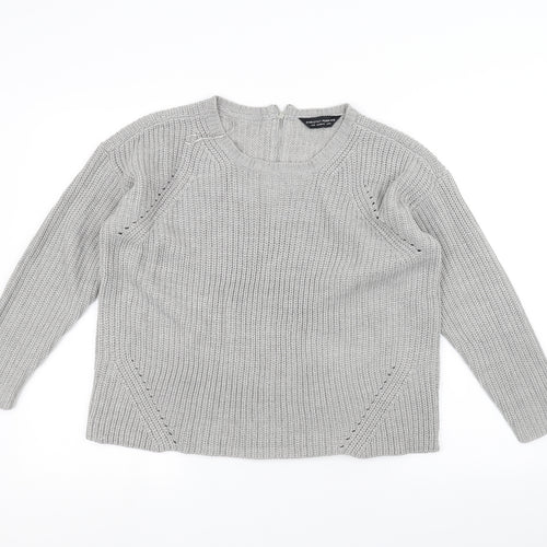 Dorothy Perkins Womens Grey  Knit Pullover Jumper Size 14