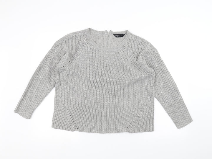 Dorothy Perkins Womens Grey Knit Pullover Jumper Size 14