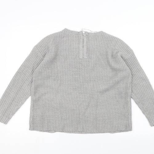 Dorothy Perkins Womens Grey  Knit Pullover Jumper Size 14