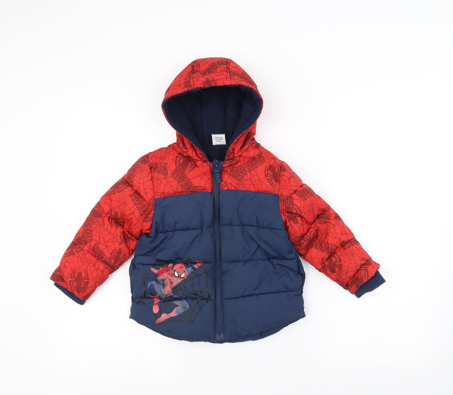 George Baby Red   Puffer Jacket Coat Size 18-24 Months  - Spider Man