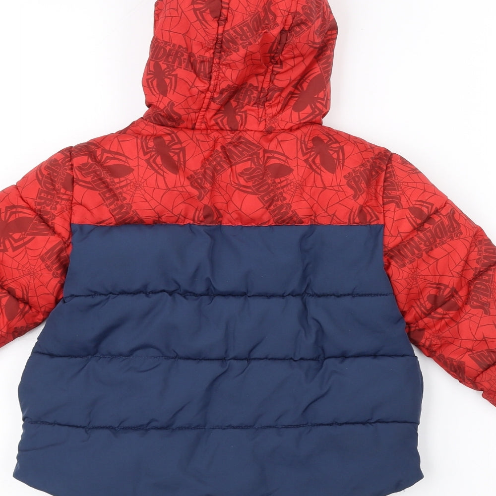 George Baby Red   Puffer Jacket Coat Size 18-24 Months  - Spider Man