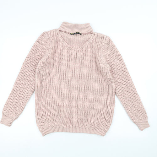 QED London Womens Pink  Knit Pullover Jumper Size M