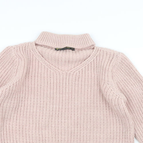 QED London Womens Pink  Knit Pullover Jumper Size M