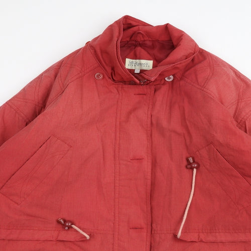 Essentials Womens Red   Pea Coat Coat Size 14
