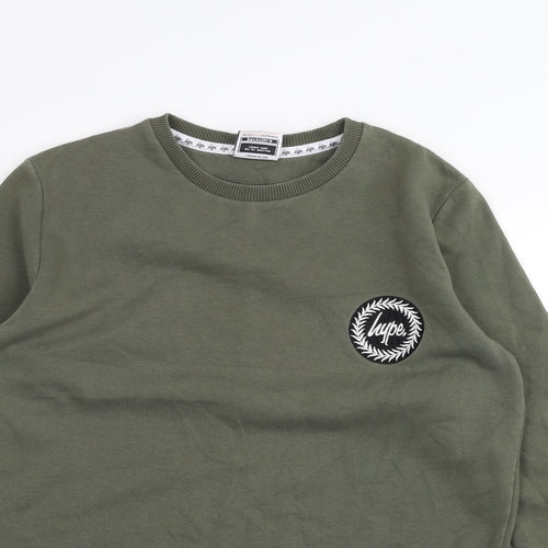 Hype Mens Green   Pullover Jumper Size S