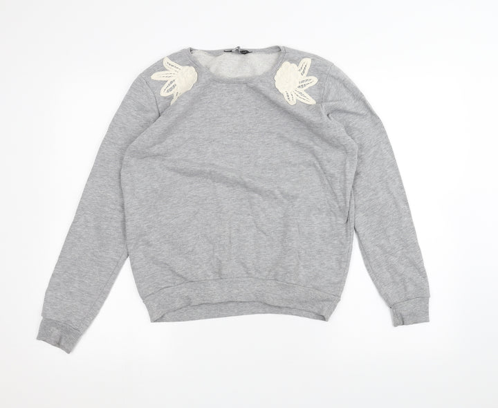 Dorothy Perkins Womens Grey Pullover Jumper Size 10
