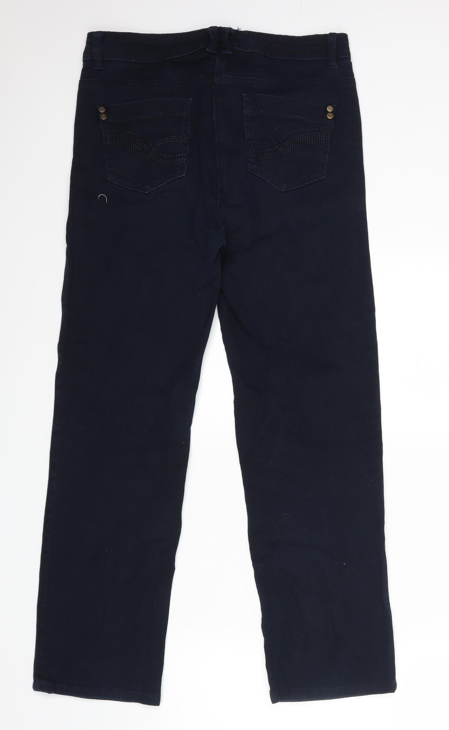 M&Co Womens Blue   Straight Jeans Size 12 L27 in