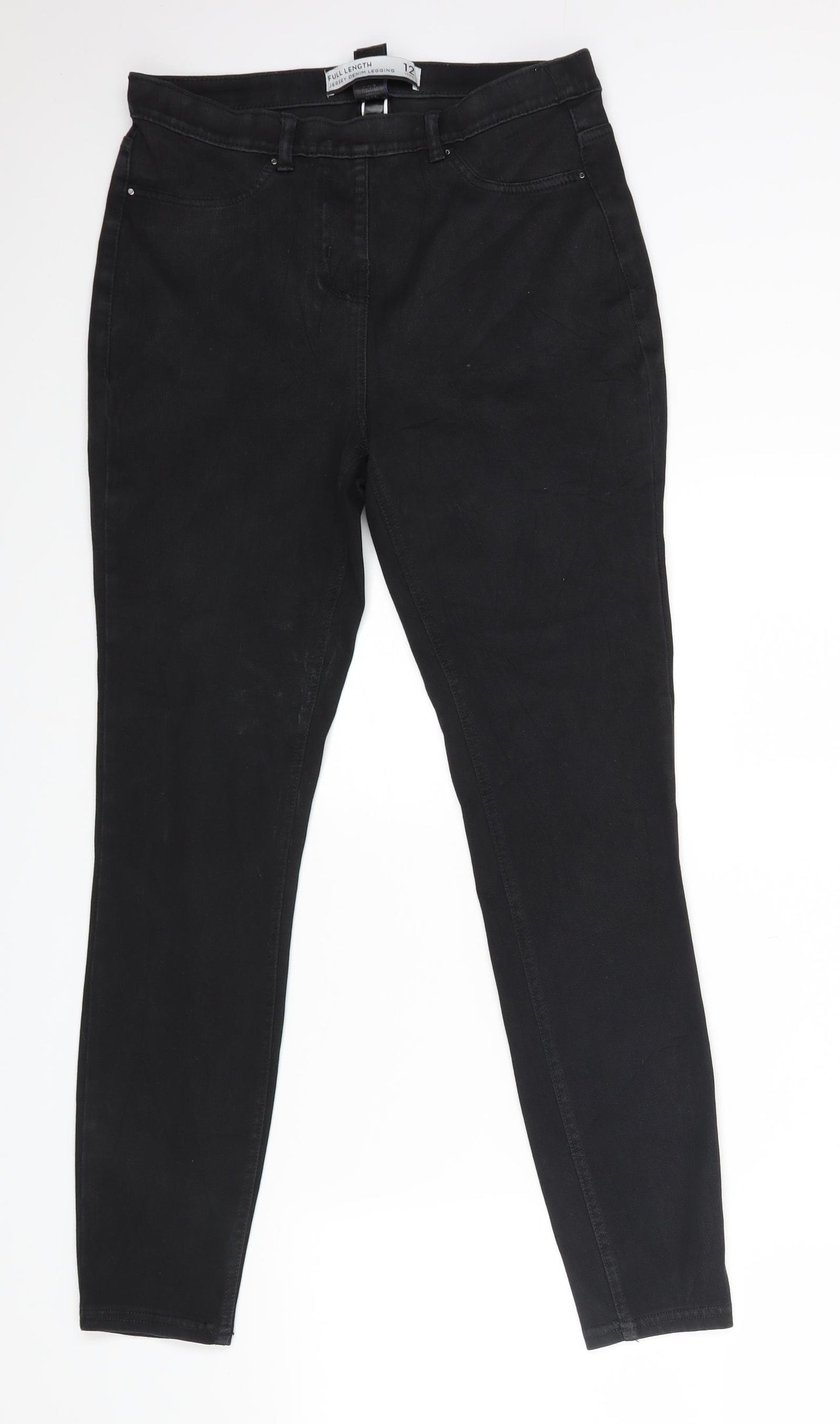NEXT Womens Black   Skinny Jeans Size 12 L27 in